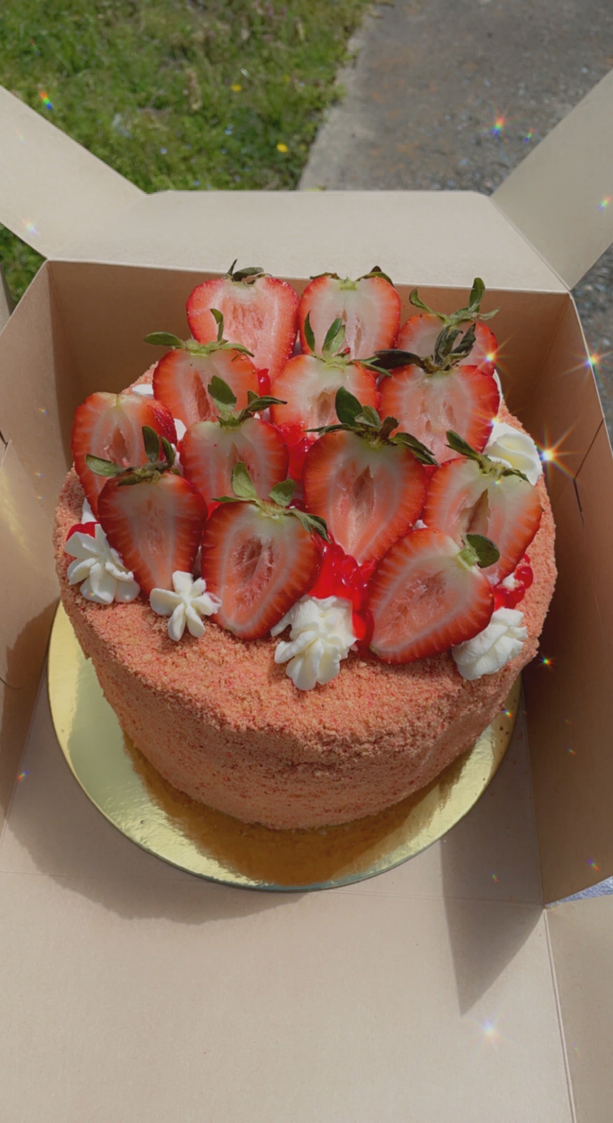 Strawberry Crunch Cake